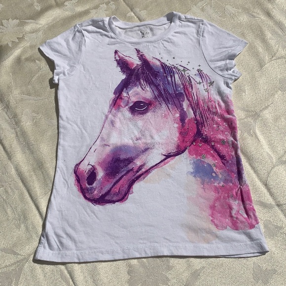 TCP Girls graphic t shirt purple horse size 7/8